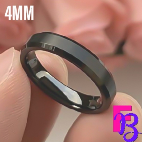 *NEW!* 4MM | 6MM | 8MM Black Tungsten Ring - Picture 2 of 10